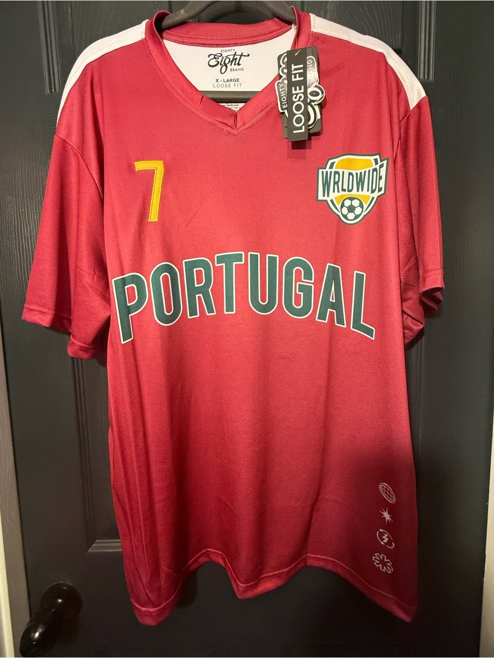 Eighty Eight Brand Portugal Worldwide #7 Soccer Jersey Men XL NWT